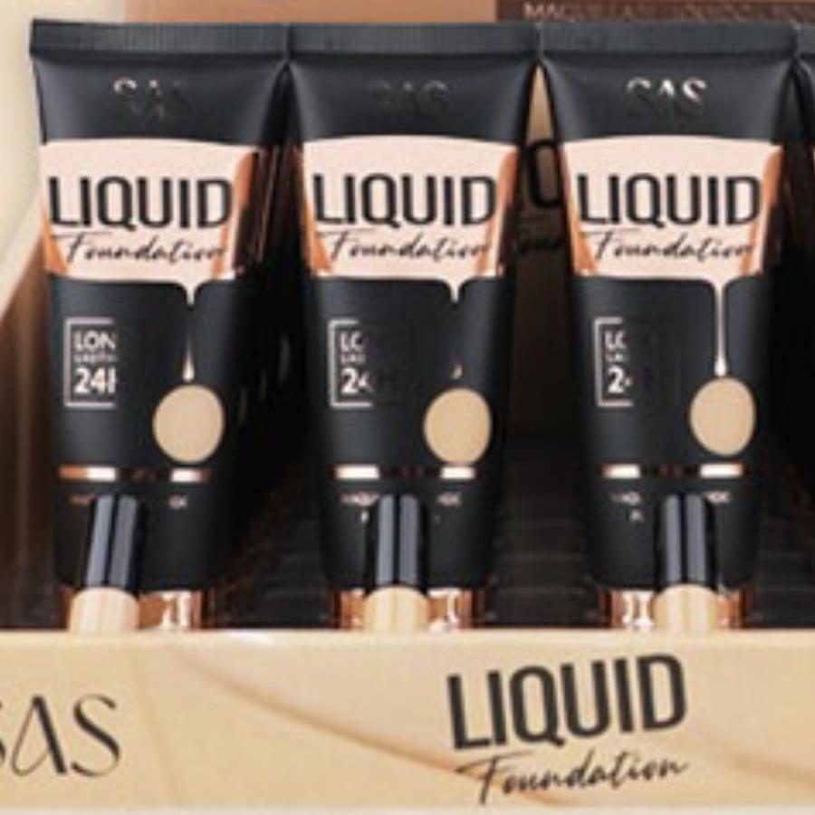 Base de Maquillaje Líquida 24H SAS – Cobertura Perfecta y Duradera